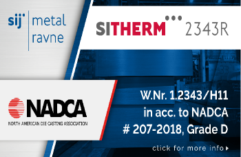 SITHERM 2343R STEEL CONFIRMED TO MEET NADCA SPECIFICATIONS